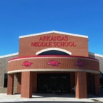 Arkansas Razorbacks Middle School Cheer Logo